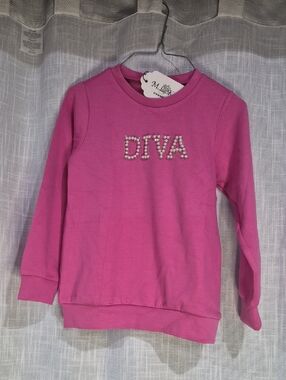 'DIVA' Pink Long-Sleeve Top